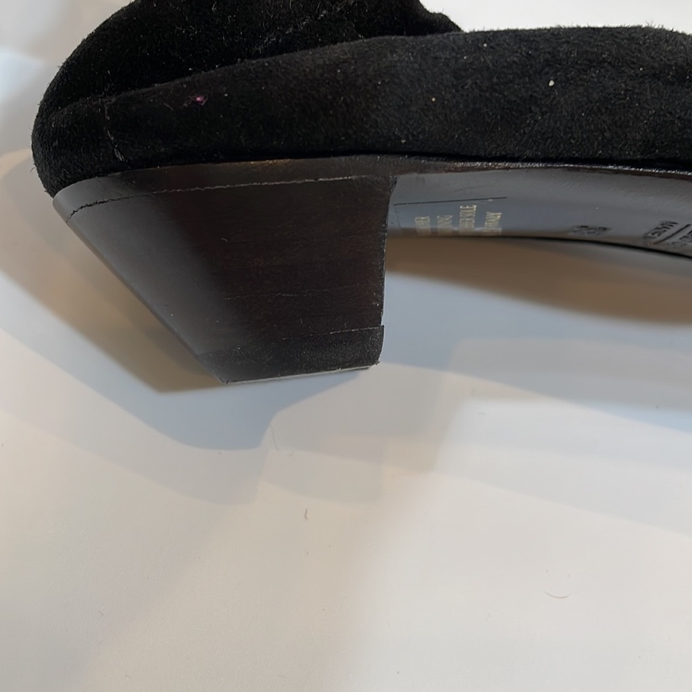 AGL Attilio Giusti Leombruni Shoes 38 Made In Italy Black Leather Dress Pump - Picture 12 of 13